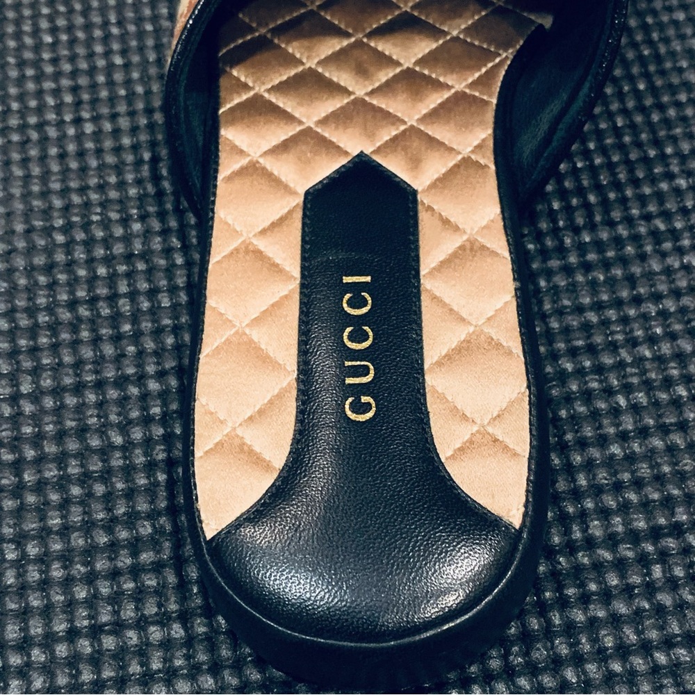 SINGLE SHOE Gucci Supreme NY Yankees GG Embroidered Canvas Mule 38 - Picture 4 of 10